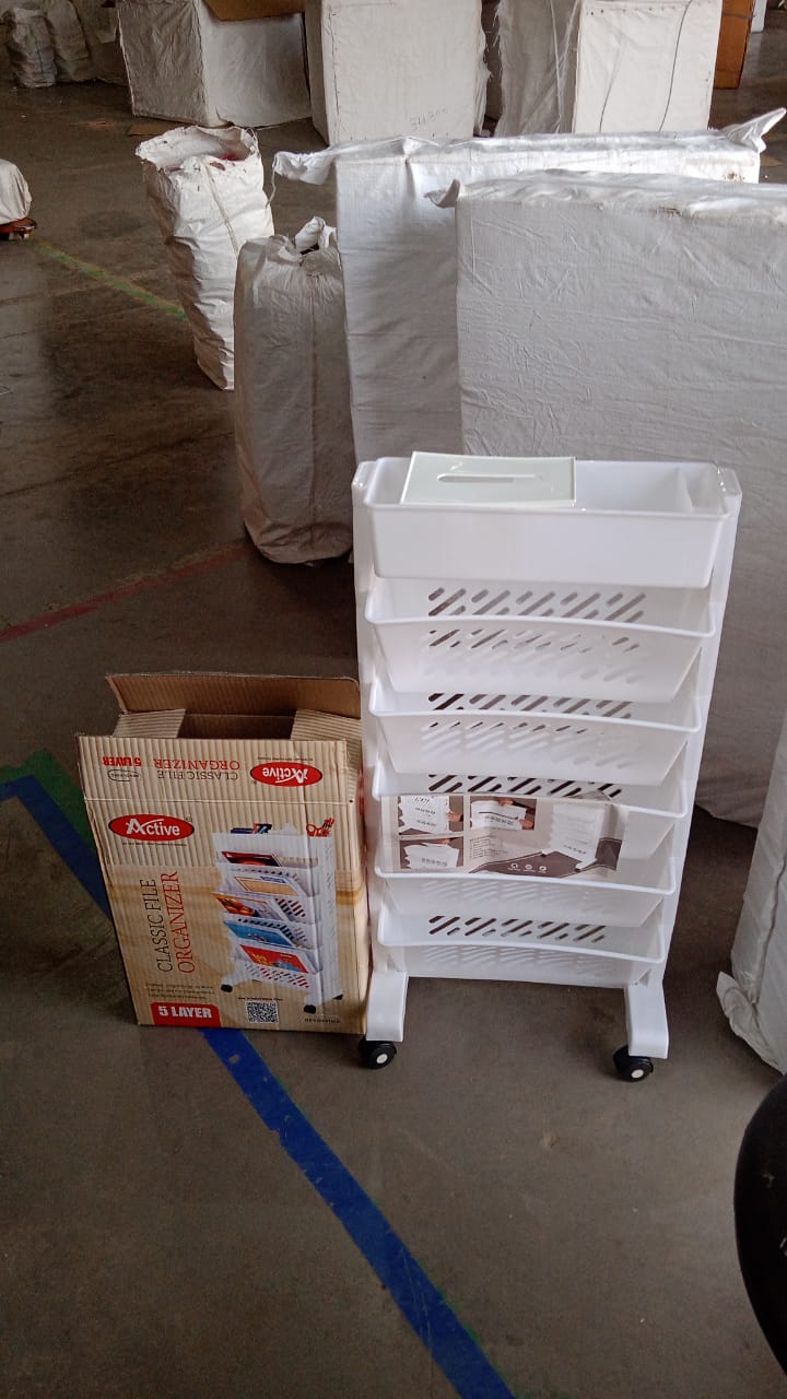 Movable Bookshelf, Large Capacity Rotatable Plastic Rolling Organization Shelf / Rack Movable Bookshelf, Large Capacity Rotatable Plastic Rolling Organization Shelf / Rack